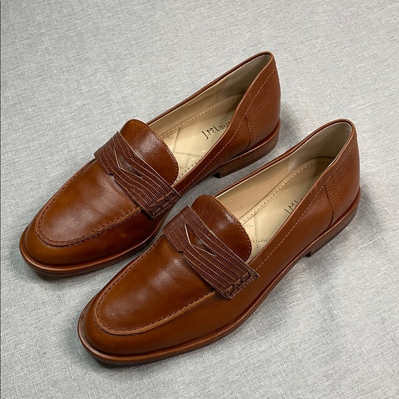 J McLaughlin Brown Leather Flats Loafers Women’s Size 7 Concetta Classic Style - Picture 4 of 16